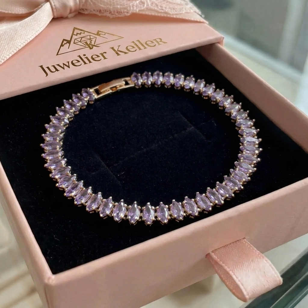 Amethyst Marquise Tennisarmband | Gold