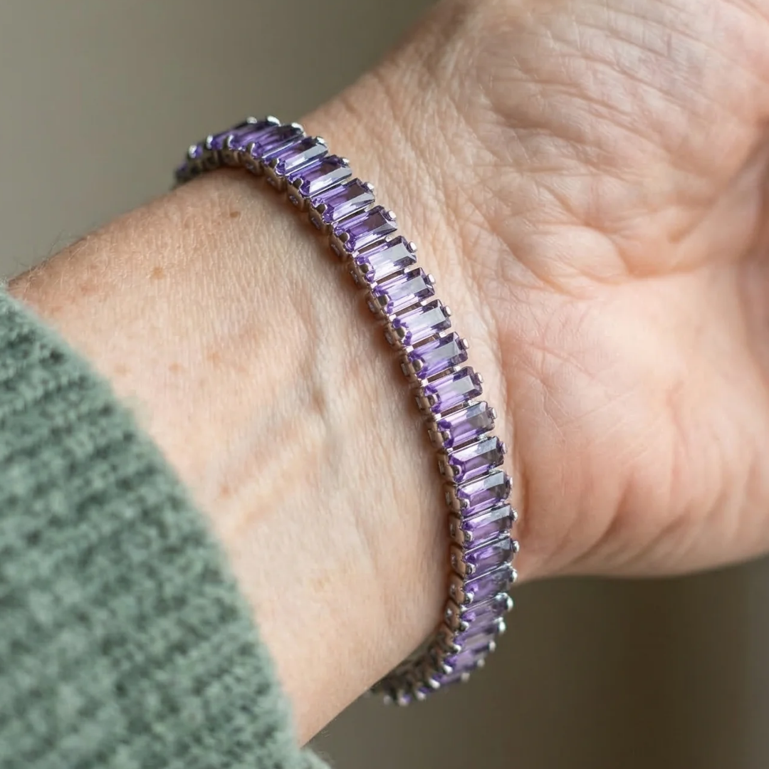 Amethyst Vertéa Tennisarmband | Weissgold