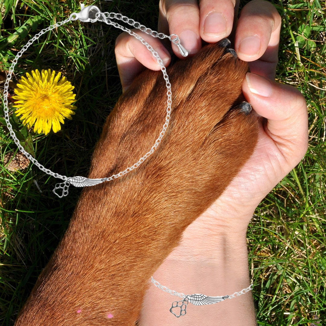 Armband Denkmal aus Silber mit Engelshaar und Abdruck | Handgemacht