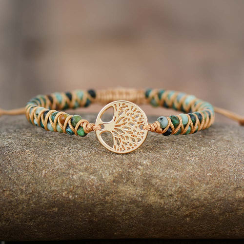 Armband aus Jaspis Lebensbaum