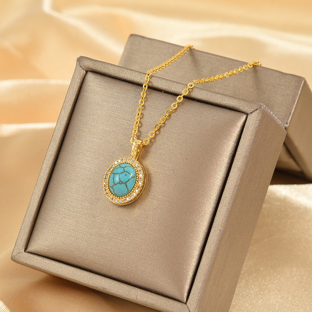 Calysse Azure Bloom Halskette | Gold