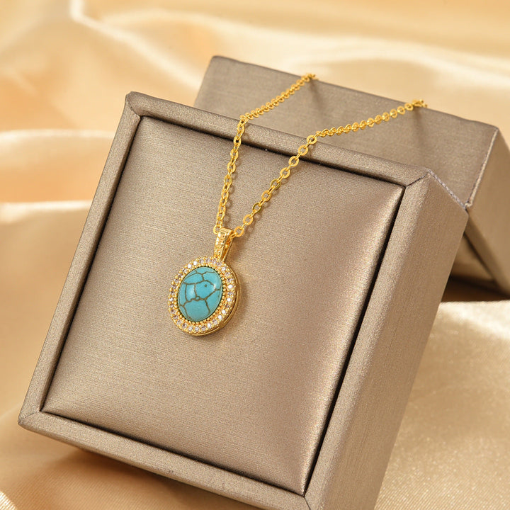 Calysse Azure Bloom Halskette | Gold