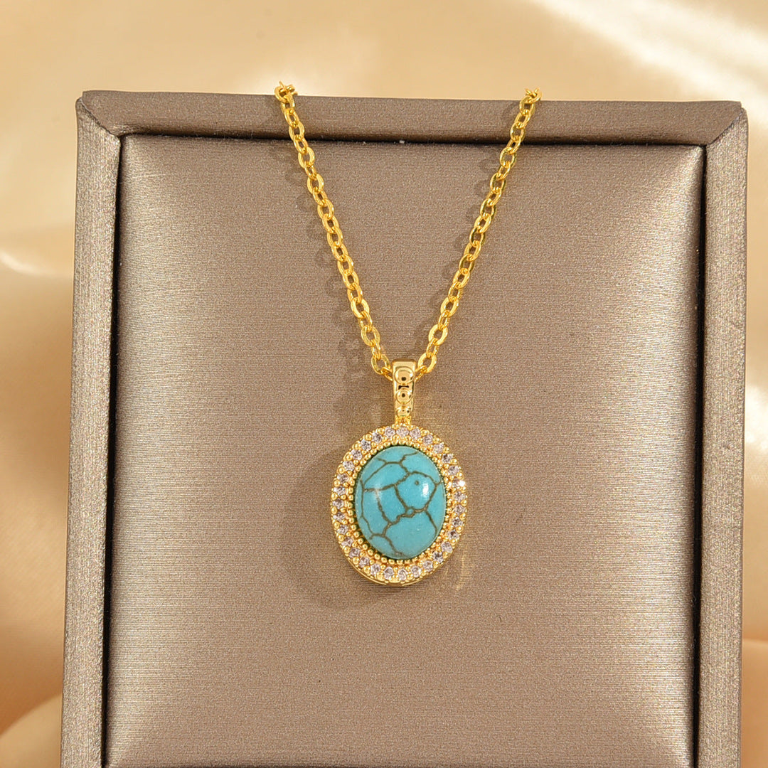 Calysse Azure Bloom Halskette | Gold