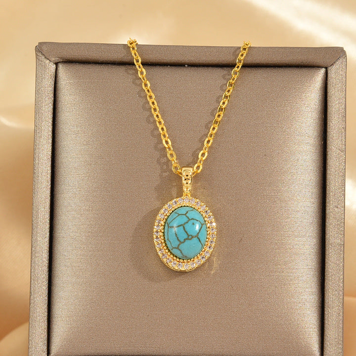 Calysse Azure Bloom Halskette | Gold