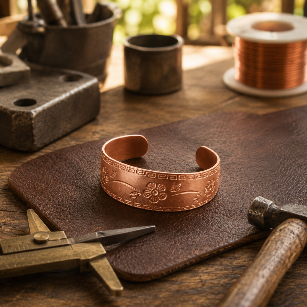 Kupferarmband Geflecht