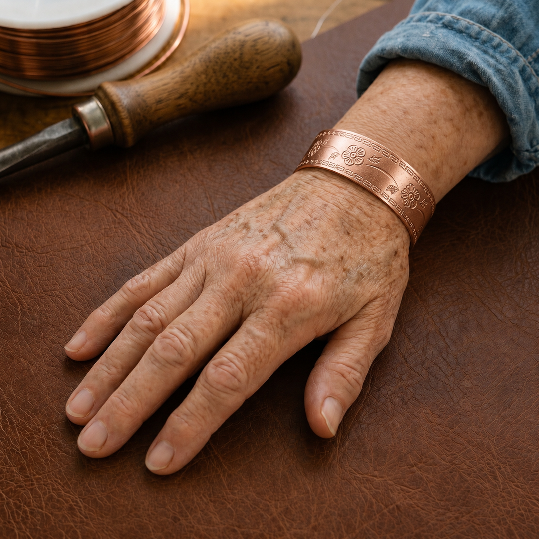 Kupferarmband Geflecht