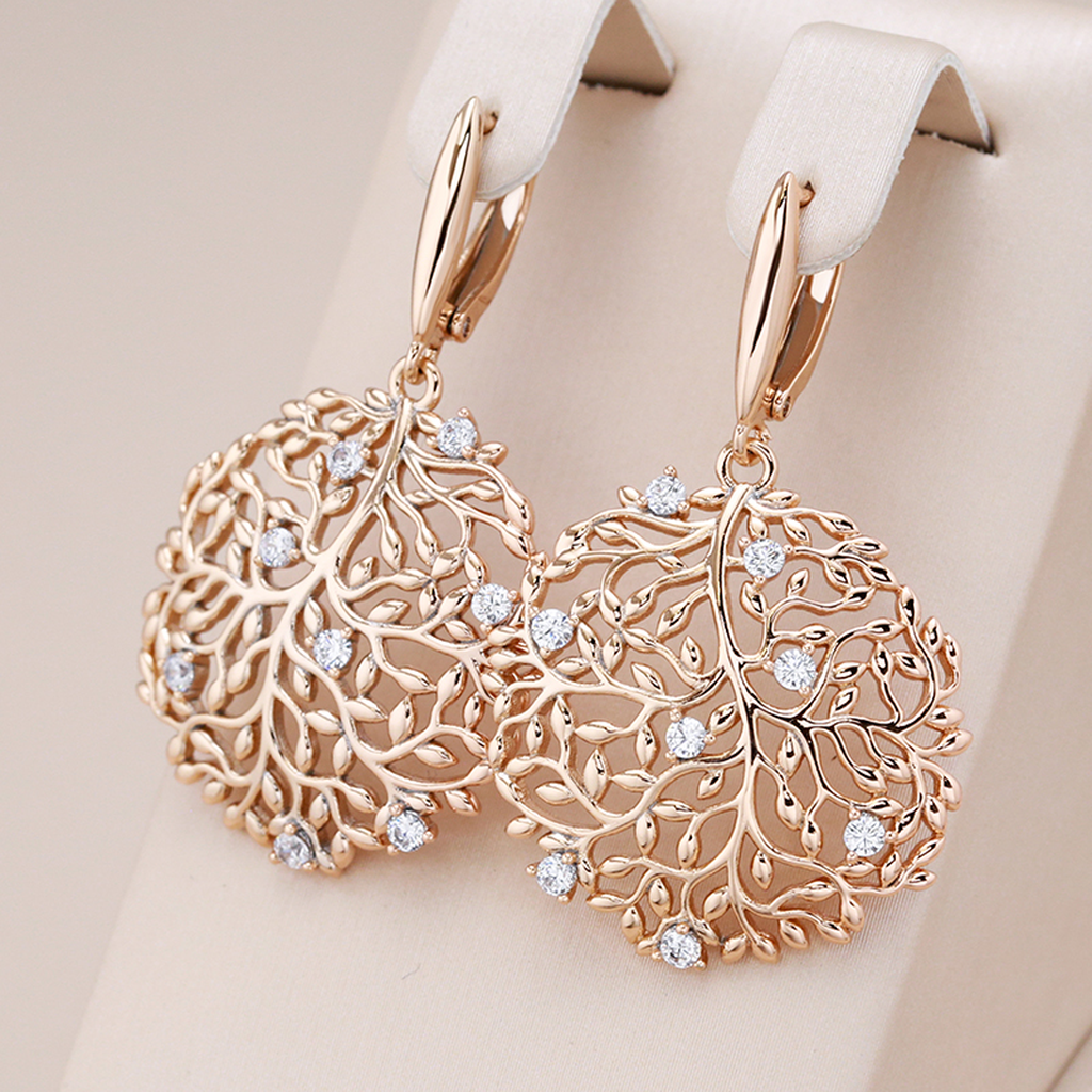 Elegante Ohrringe mit runden Stäben und Brillanten