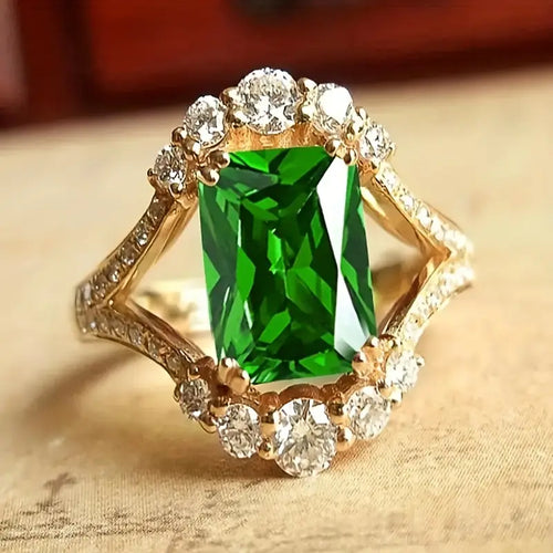 Eleganter Ring mit Smaragdstein