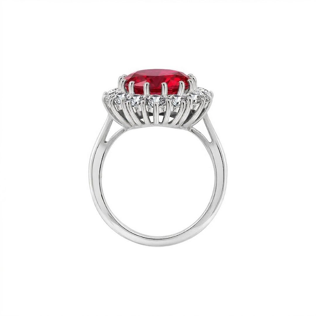 Scarlet Crown Ruby Ring | Weissgold