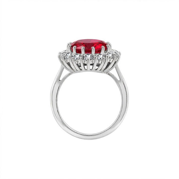 Scarlet Crown Ruby Ring | Weissgold