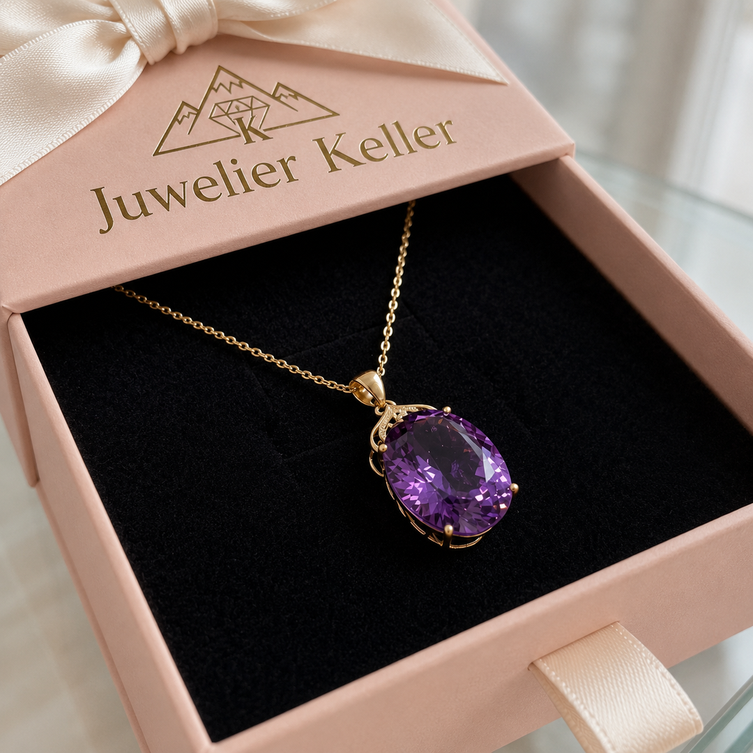 Imperiale ovale Amethyst-Halskette