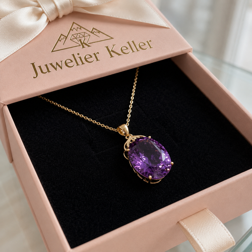 Imperiale ovale Amethyst-Halskette