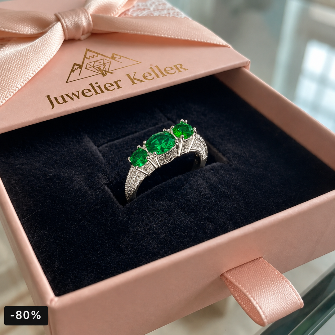 Ring mit 3 Smaragdsteinen