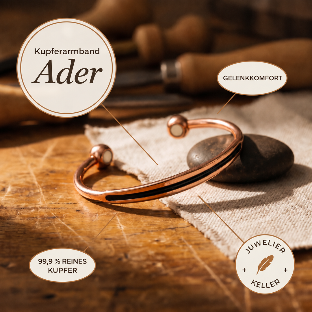 Kupferarmband Ader