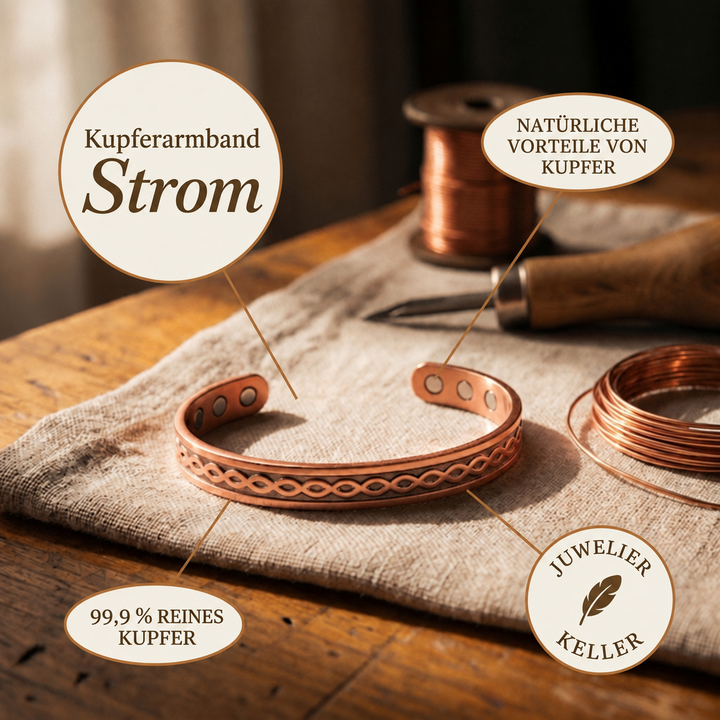 Kupferarmband Strom