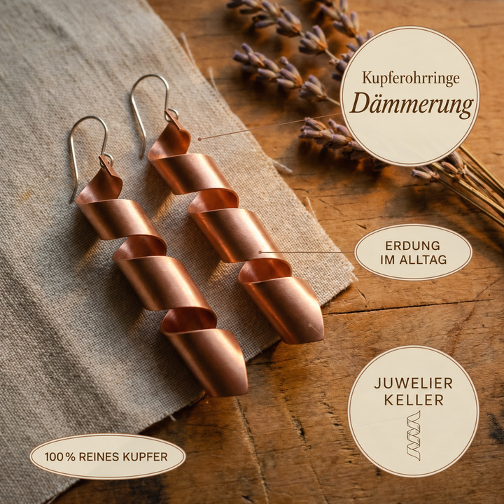 Kupferohrringe Dämmerung