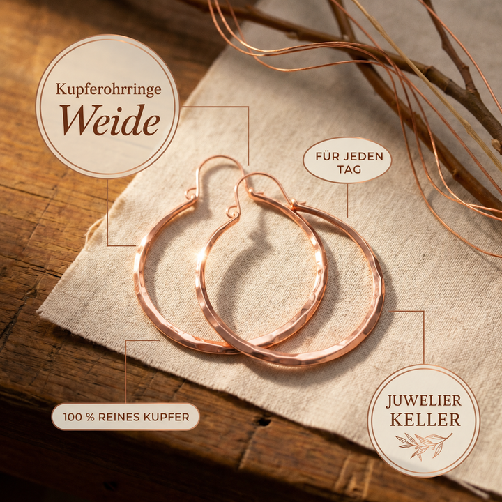 Kupferohrringe Weide