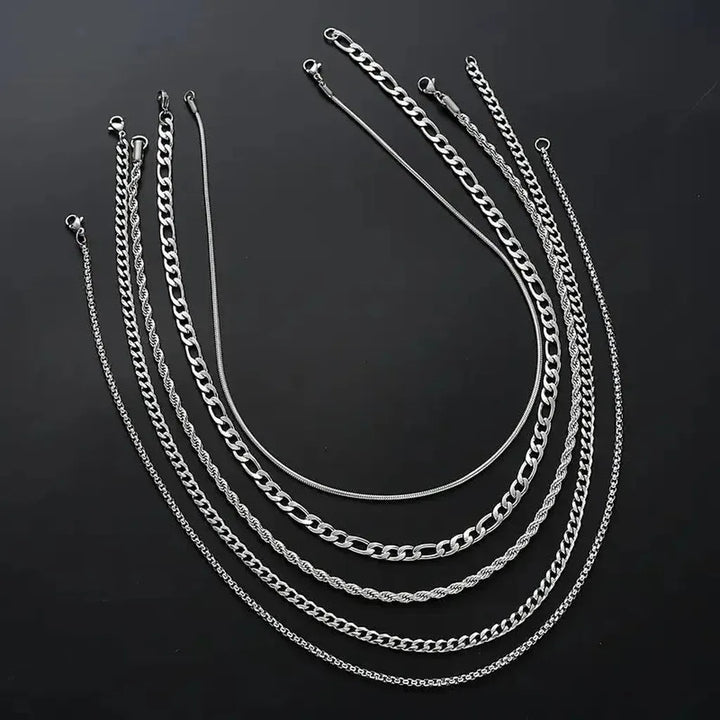 Luxuriöse Kette aus geflochtenem Edelstahl