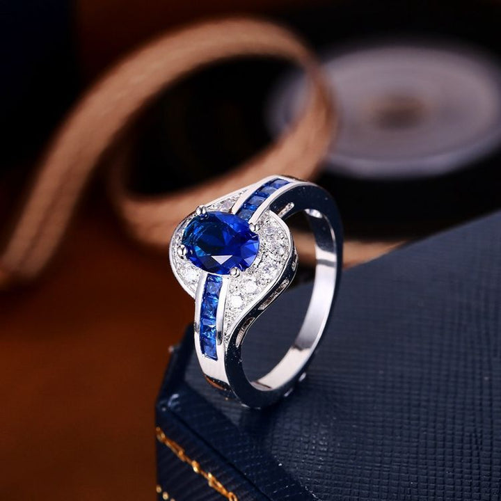 Sapphire Flow Ring | Weissgold