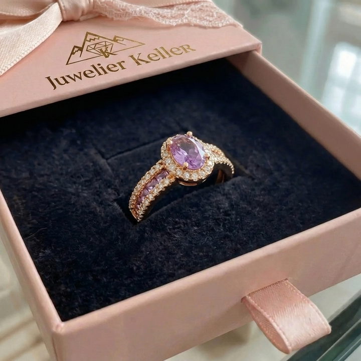 Odelia Violett Lumina Ring | Roségold