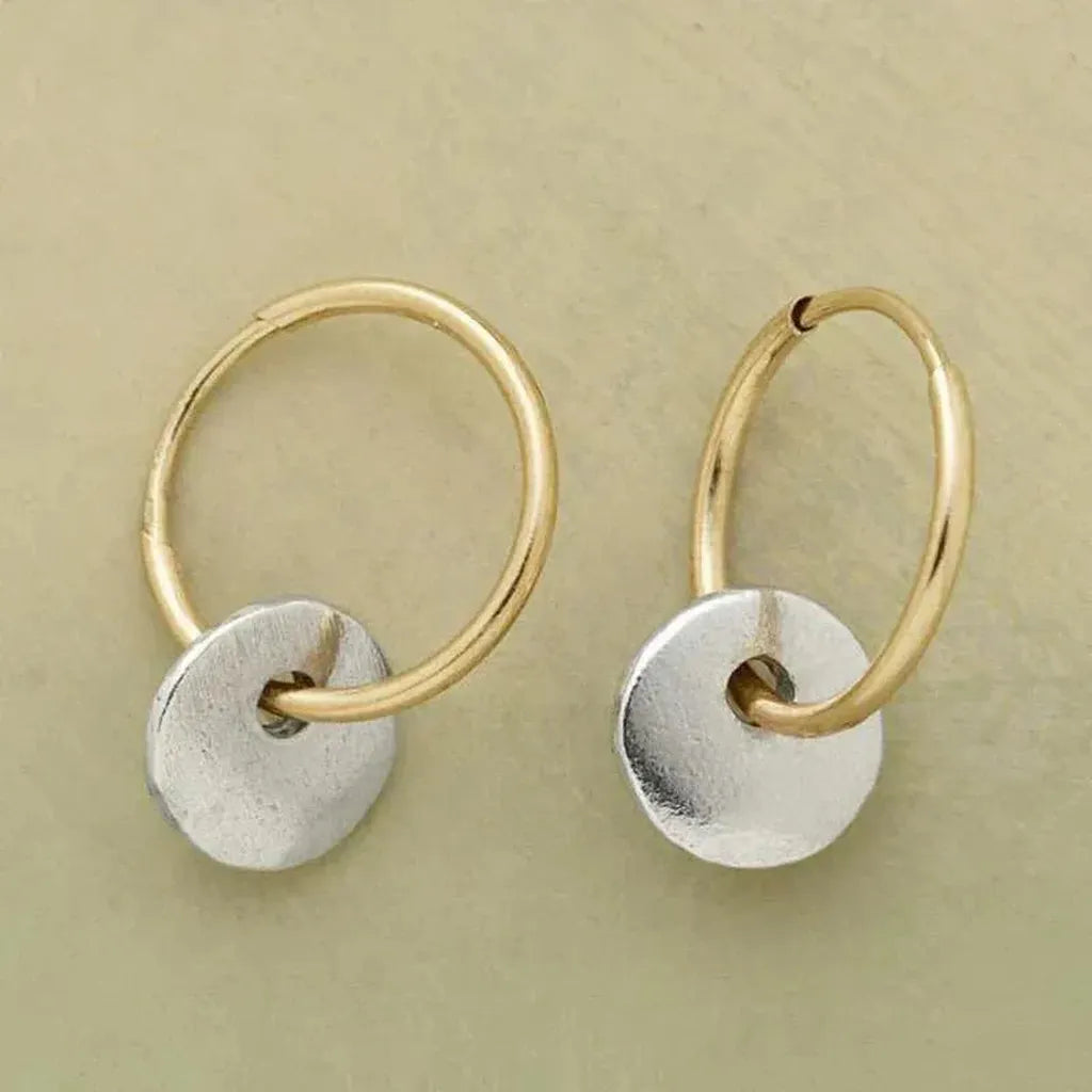 Ohrringe aus Gold und Weissgold