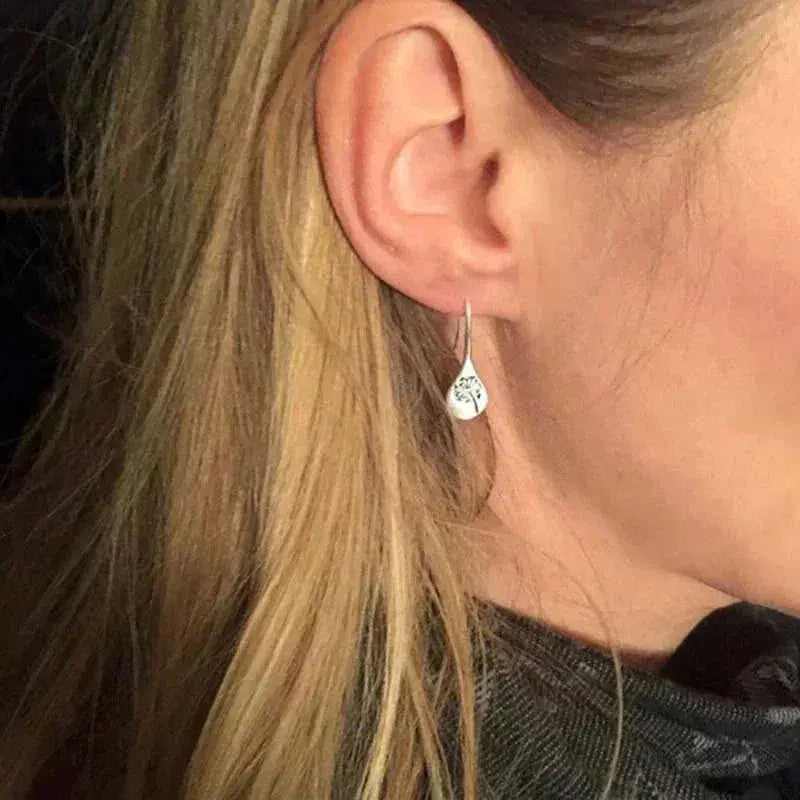 Ohrringe aus Spitze in Silber