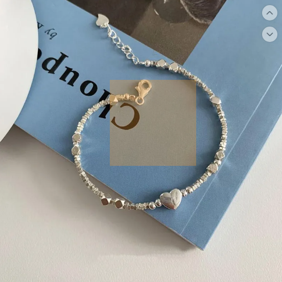 Quadratische Armband Liebe Silber