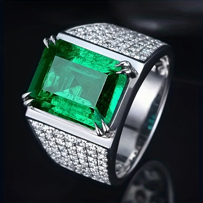 Ring Elsa mit Smaragd und Diamanten