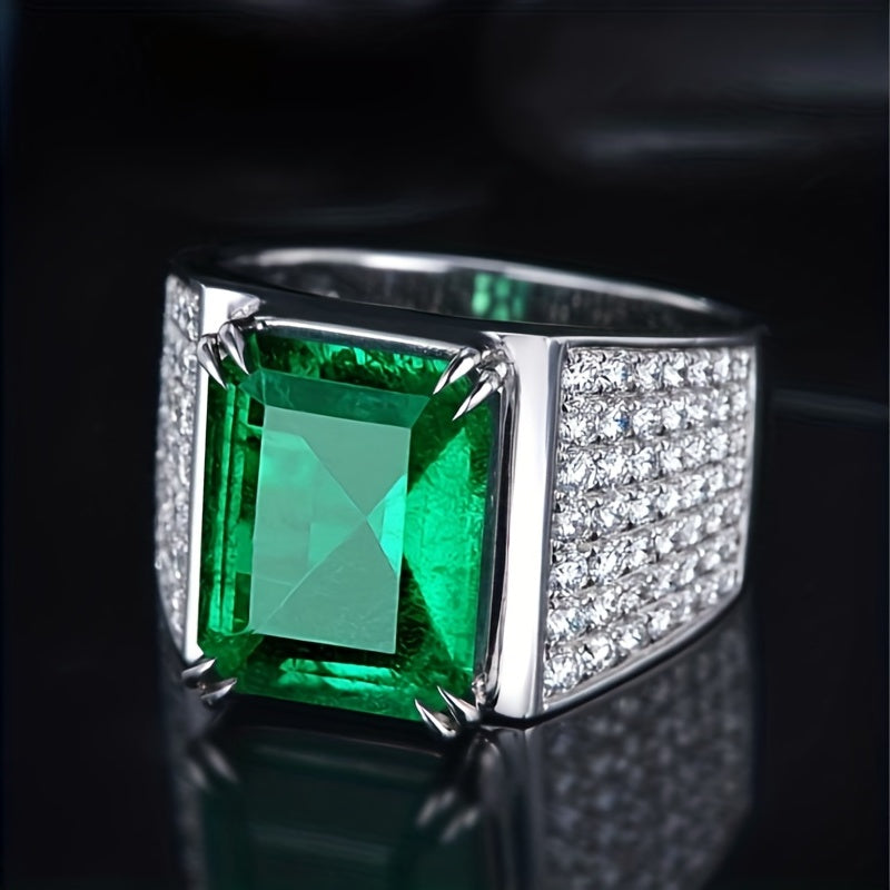Ring Elsa mit Smaragd und Diamanten