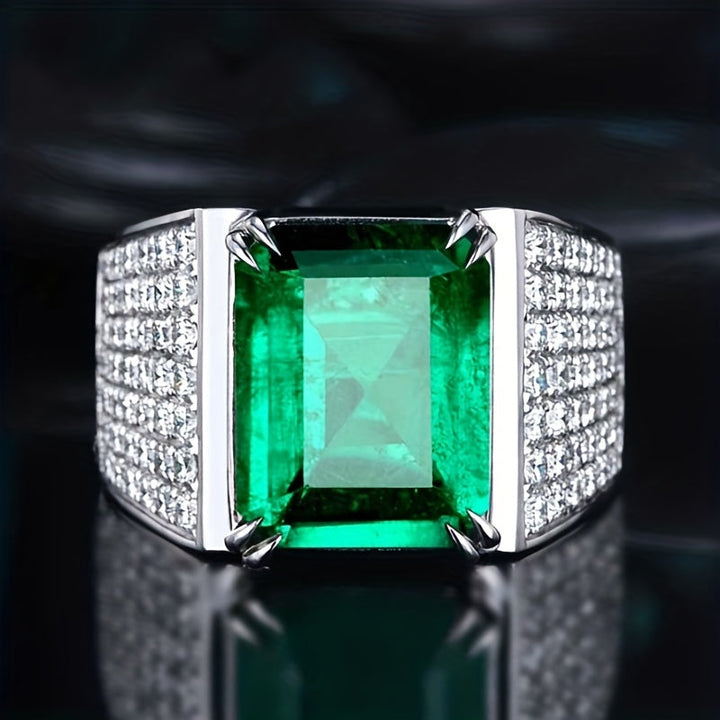 Ring Elsa mit Smaragd und Diamanten