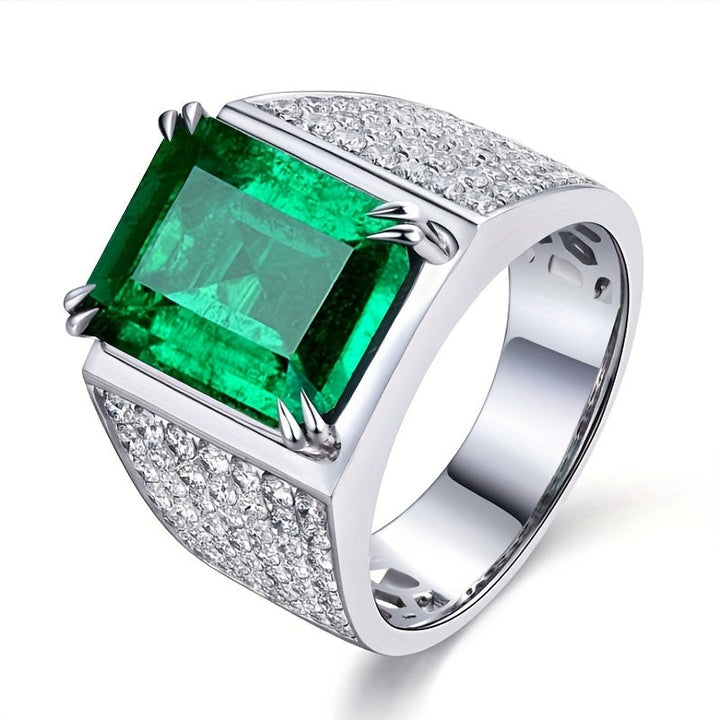 Ring Elsa mit Smaragd und Diamanten