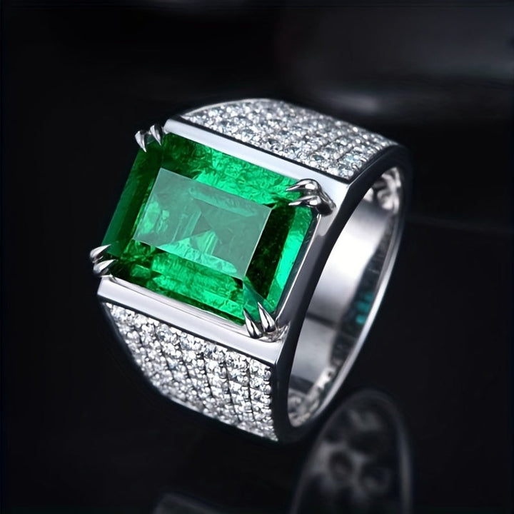 Ring Elsa mit Smaragd und Diamanten