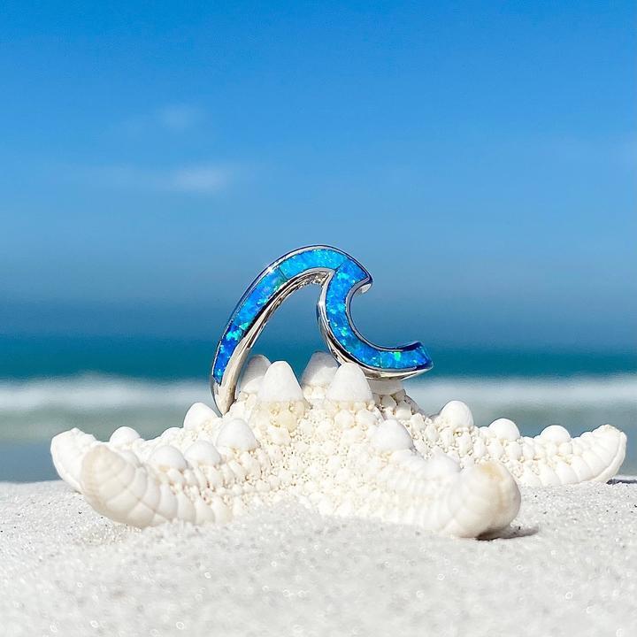 Ring Meer in Opal und Silber