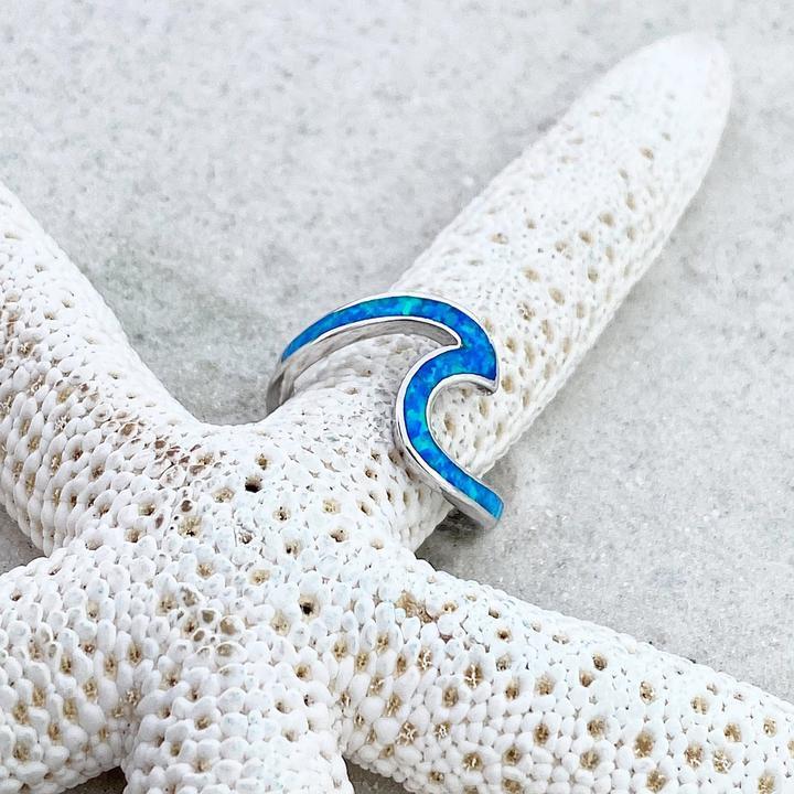 Ring Meer in Opal und Silber