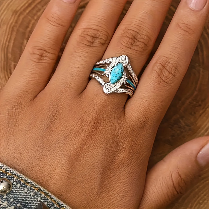 Ring mit Türkis aus Weissgold