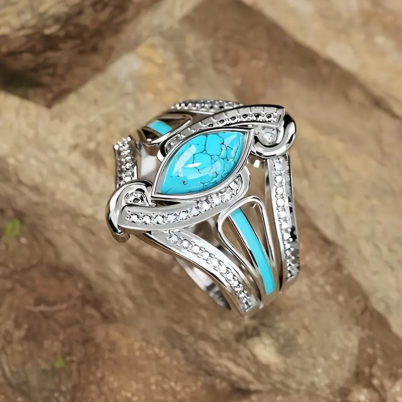 Ring mit Türkis aus Weissgold