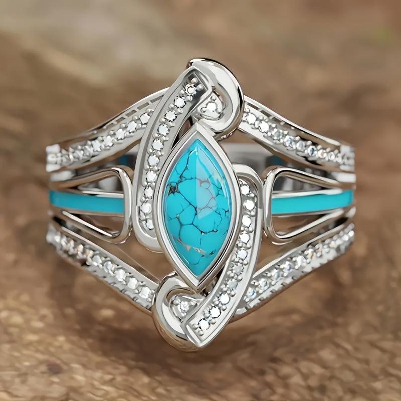 Ring mit Türkis aus Weissgold