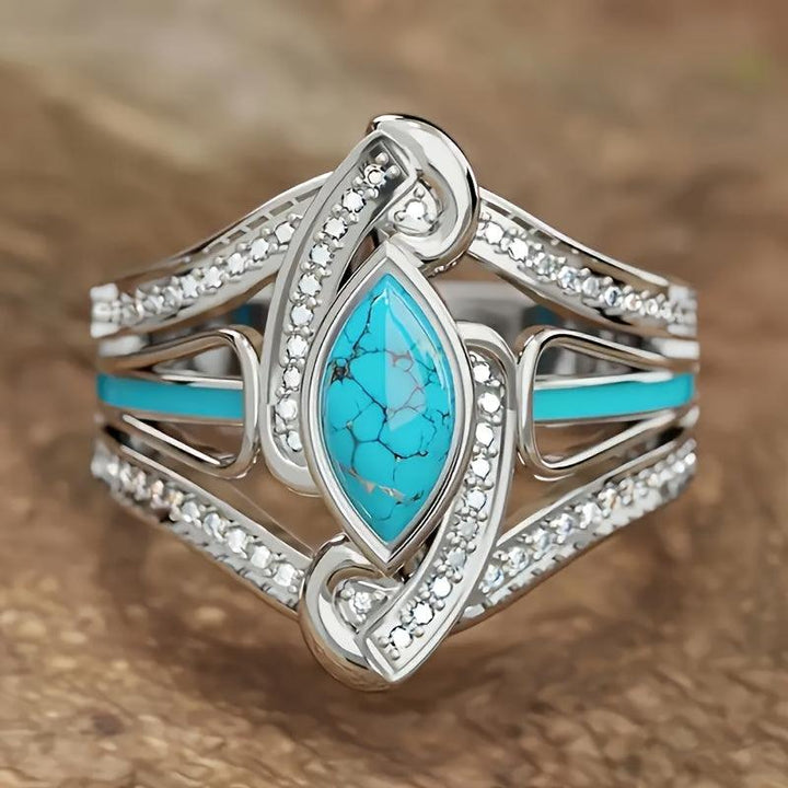 Ring mit Türkis aus Weissgold