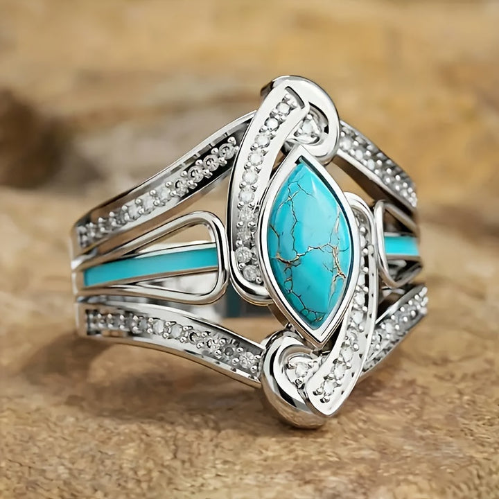 Ring mit Türkis aus Weissgold