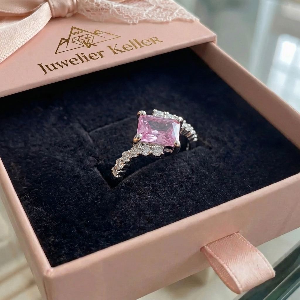 Rosa-Saphir-Ring