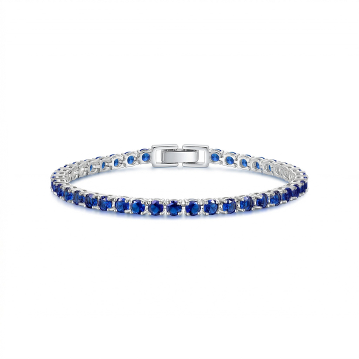Sapphire Tennisarmband | Weissgold