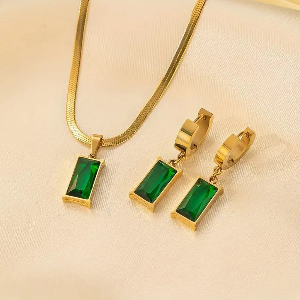 Schmuckset Lina in Grün