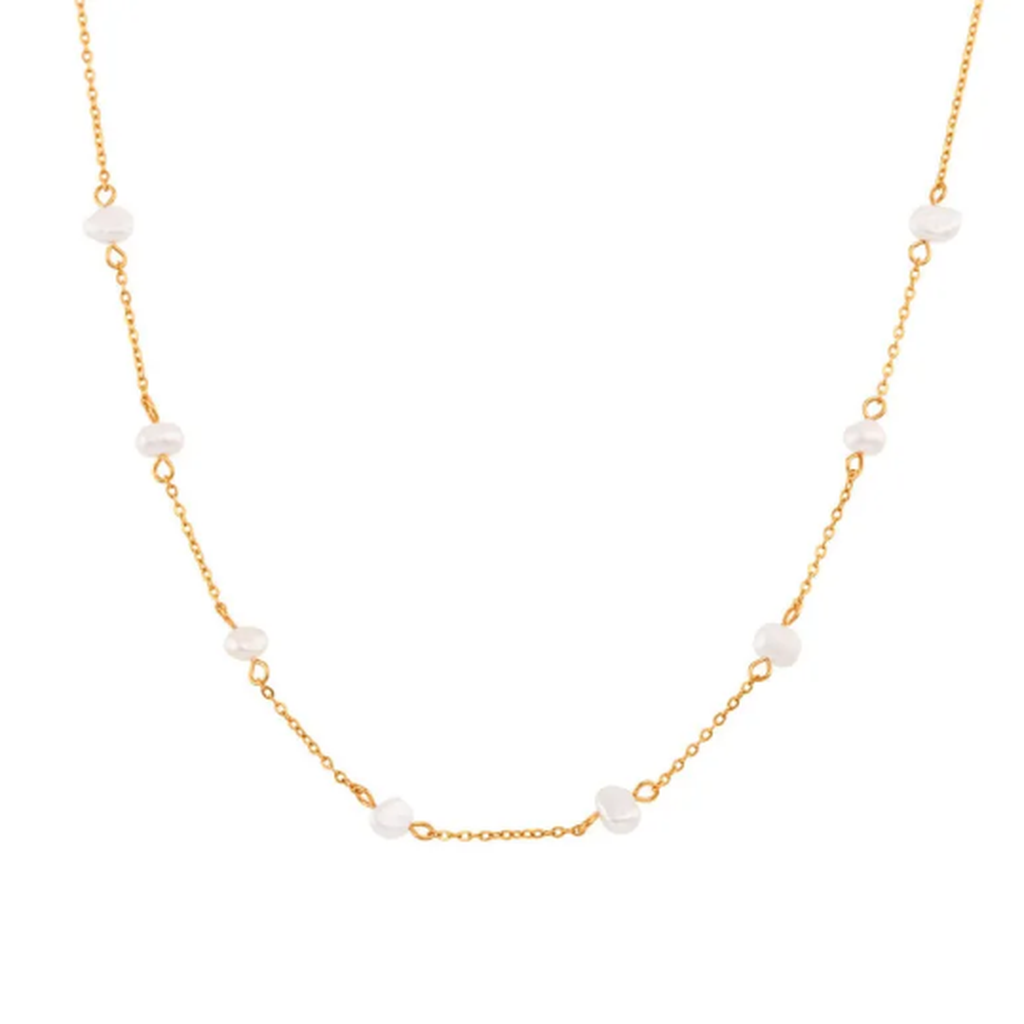 Set: Halskette und Armband mit Margeriten aus Edelstahl