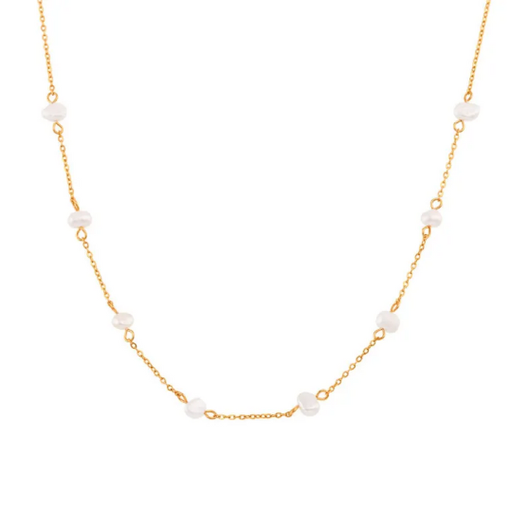 Set: Halskette und Armband mit Margeriten aus Edelstahl