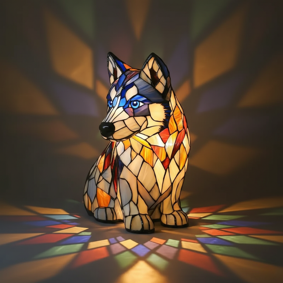 Sitzender Husky