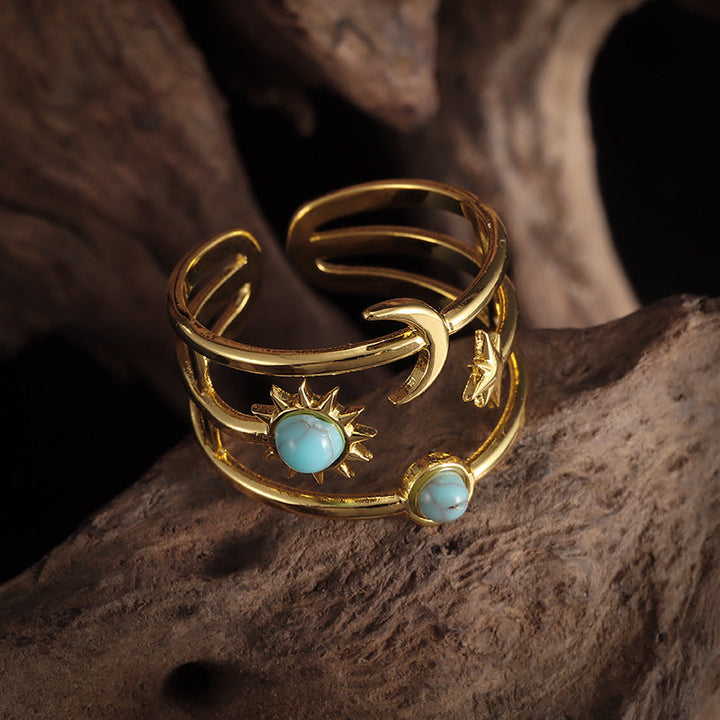 Soluna Türkis Orbit Ring | Gold