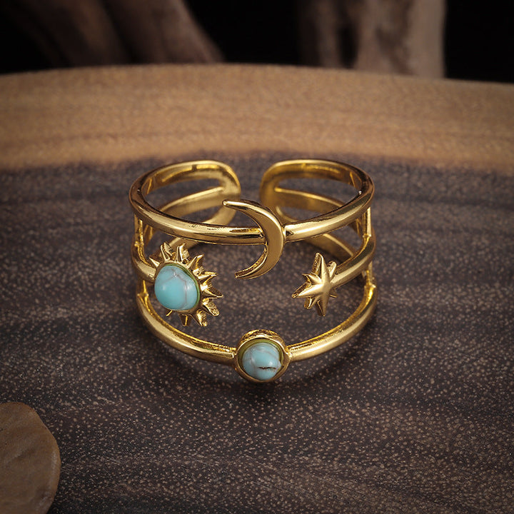 Soluna Türkis Orbit Ring | Gold
