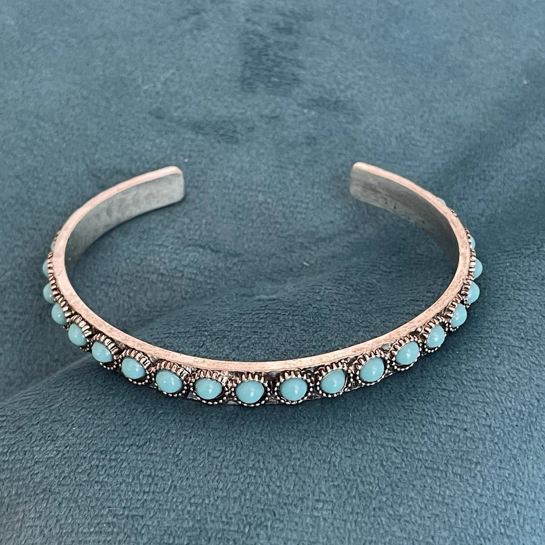Talisse Türkis Offenes Armband | Weissgold