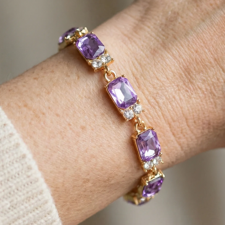 Valleria Amethyst Charm-Armband | Gold