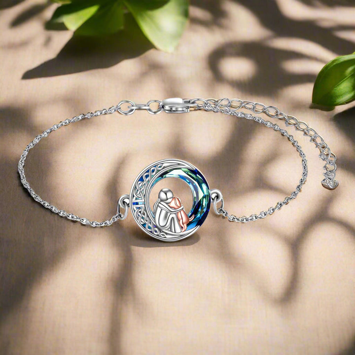 Verstellbares Armband mit Anhänger-Hund aus Silber